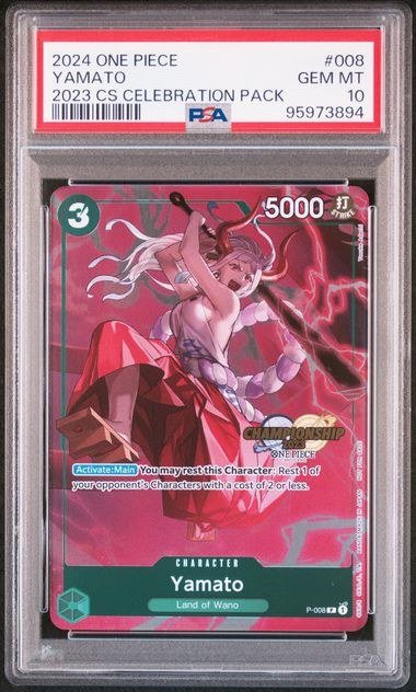 2024 One Piece Yamato Championship 2023 Celebration Pack #008 English PSA 10
