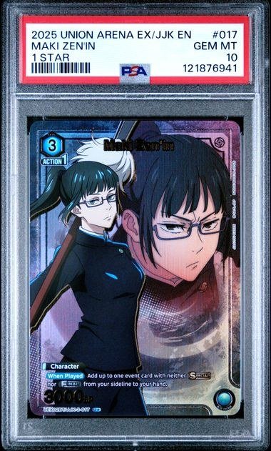 2025 Union Arena Maki Zen'in Jujutsu Kaisen Vol.2 #017 1 Star English PSA 10