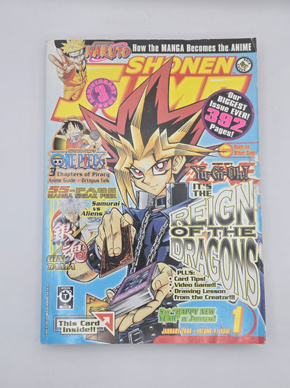 Shonen Jump English Magazine Viz 2006 Choose your own cover with Yu-Gi-Oh!, Naruto collage, volume 1.