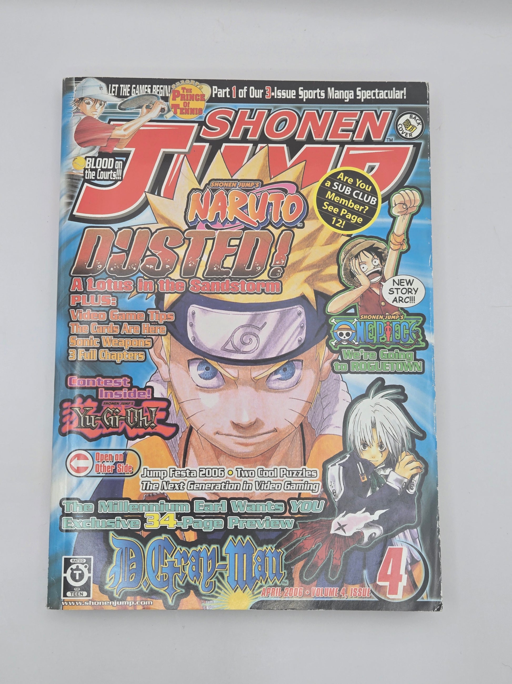 Shonen Jump English Magazine Viz 2006 Choose your own cover featuring Naruto, April 2006, Volume 4