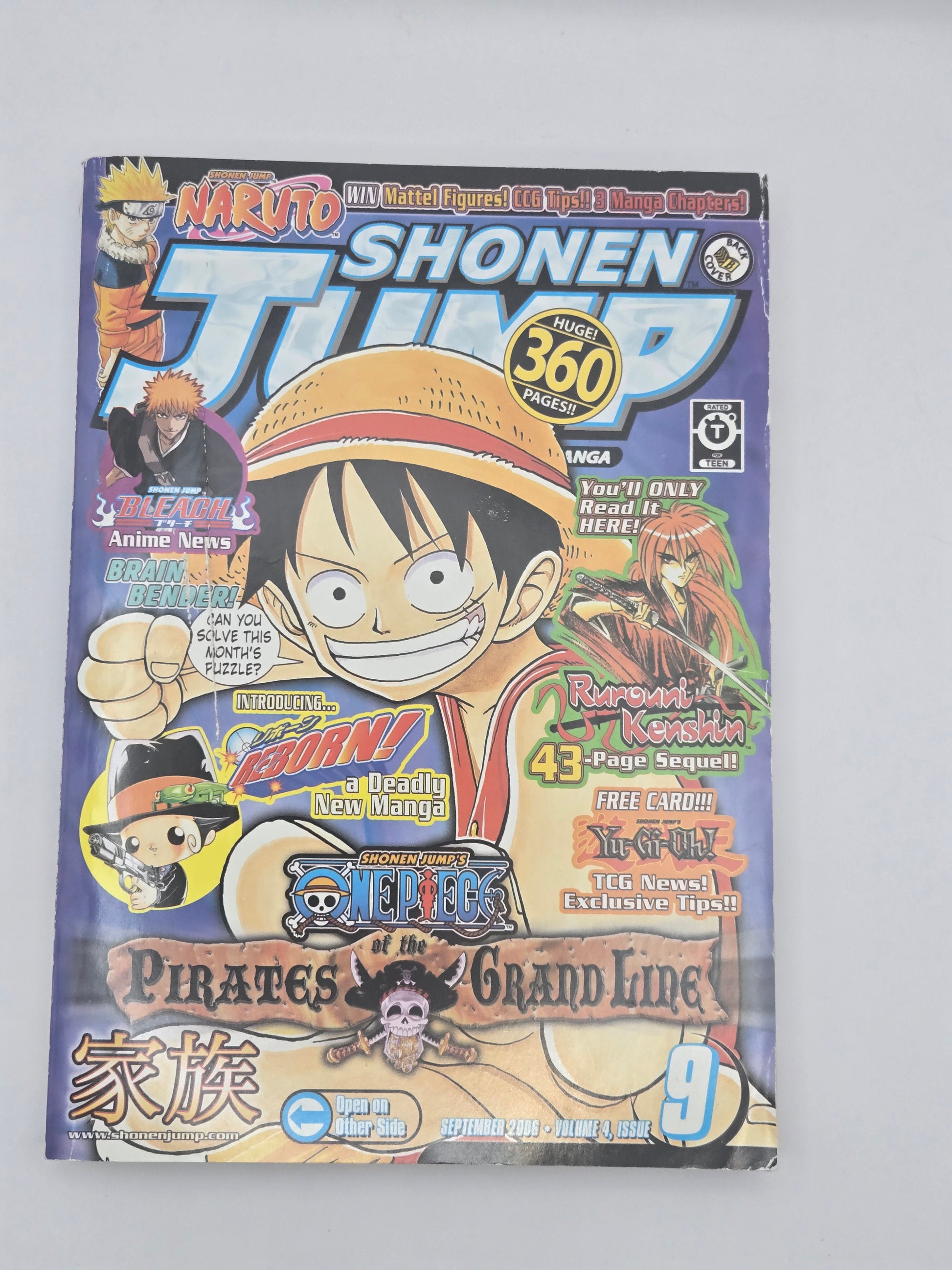 Shonen Jump English Magazine Viz 2006 Choose your own cover featuring Naruto and One Piece pirates.