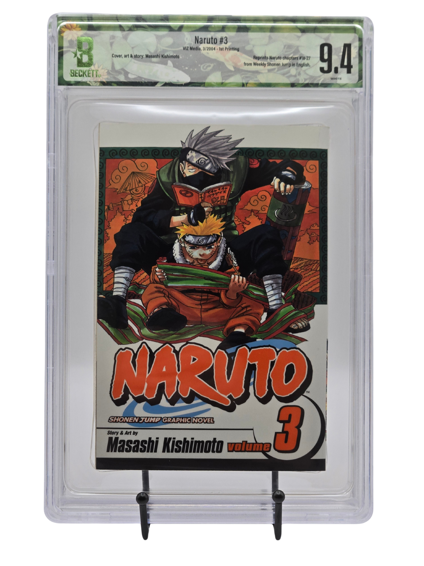Naruto Vol. 3 BGS 9.4 English Graded Manga