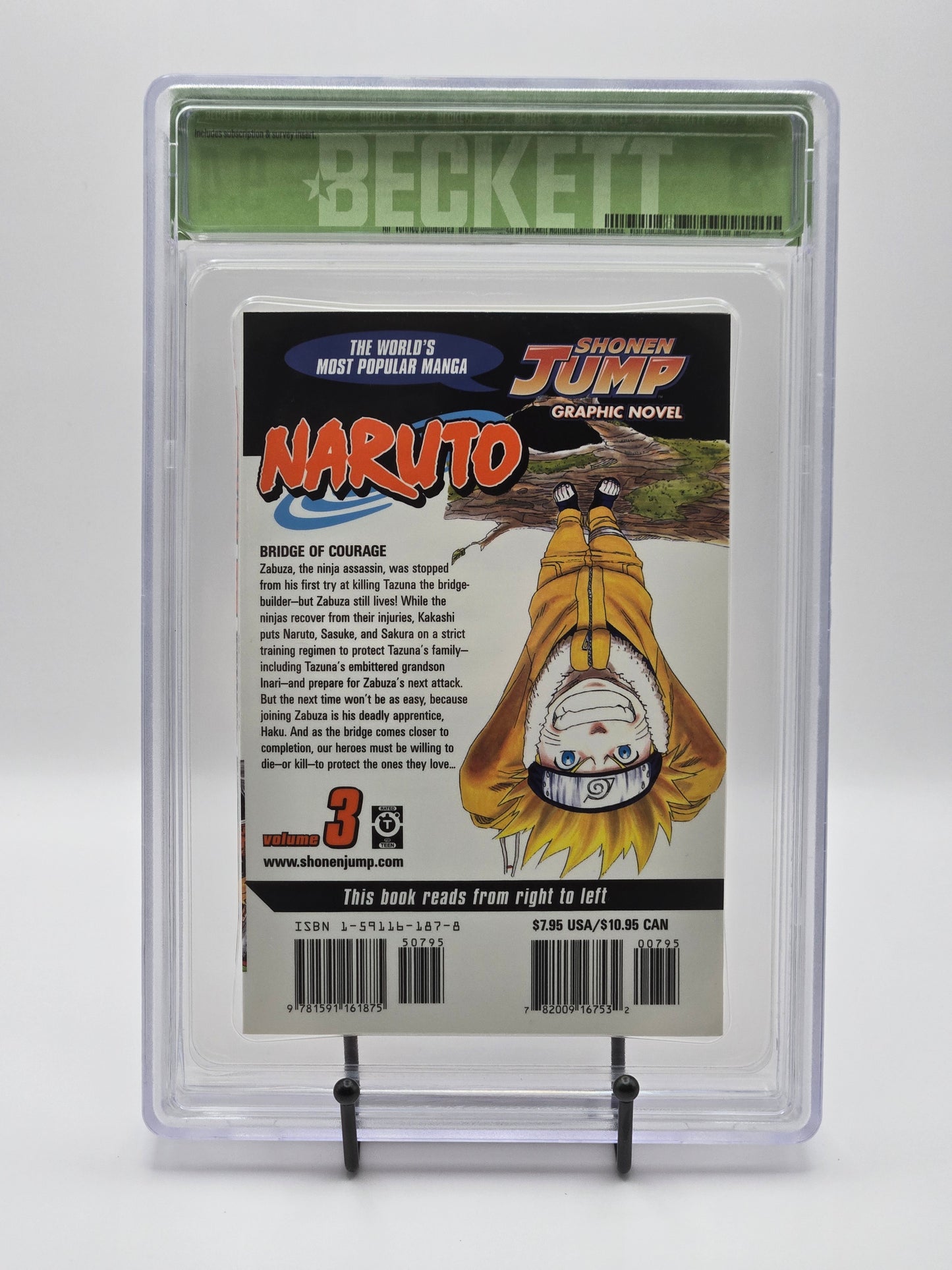 Naruto Vol. 3 BGS 9.4 English Graded Manga