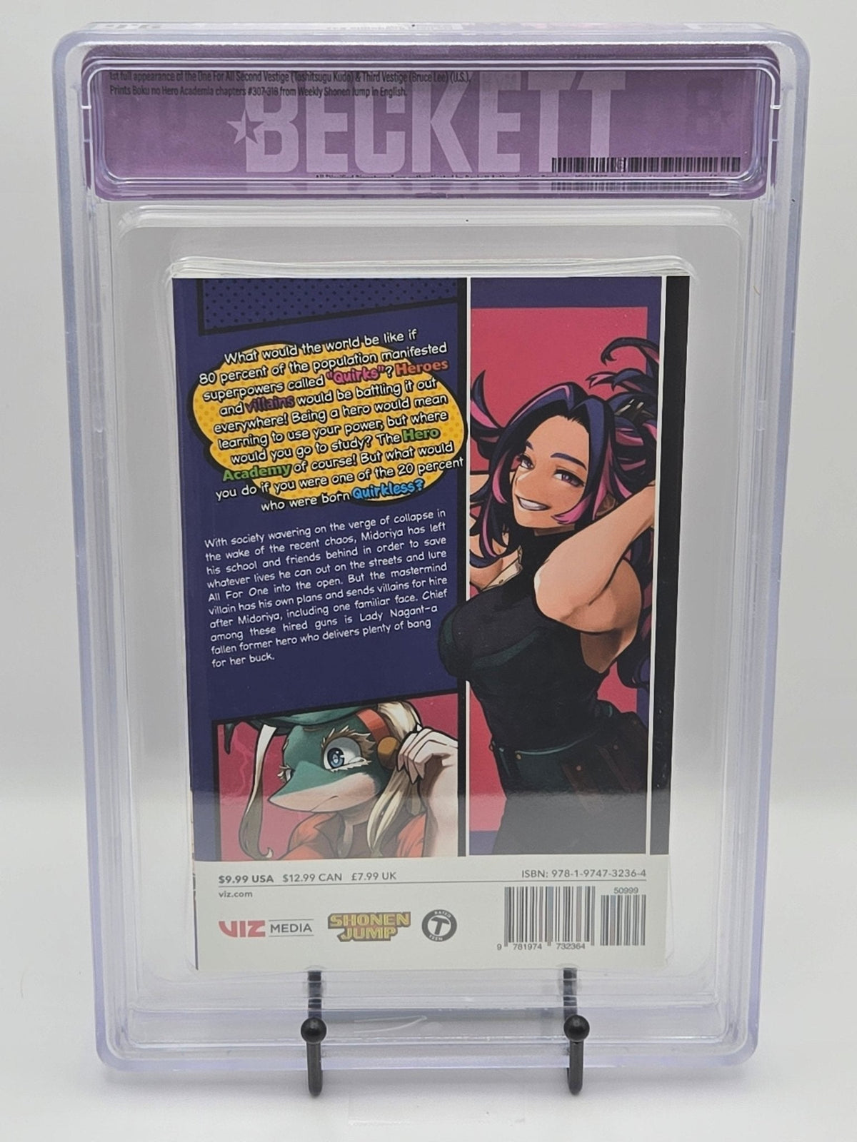 僕のヒーローアカデミア 第32巻 — BGS 9.6, 英語版, 初版 — 裏表紙