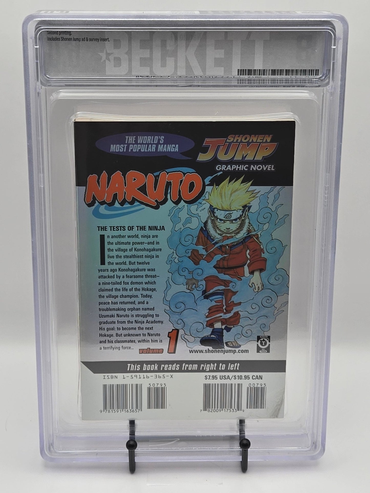 Naruto Vol. 1 Limited Edition 2347/5000 BGS 5 English Graded Manga