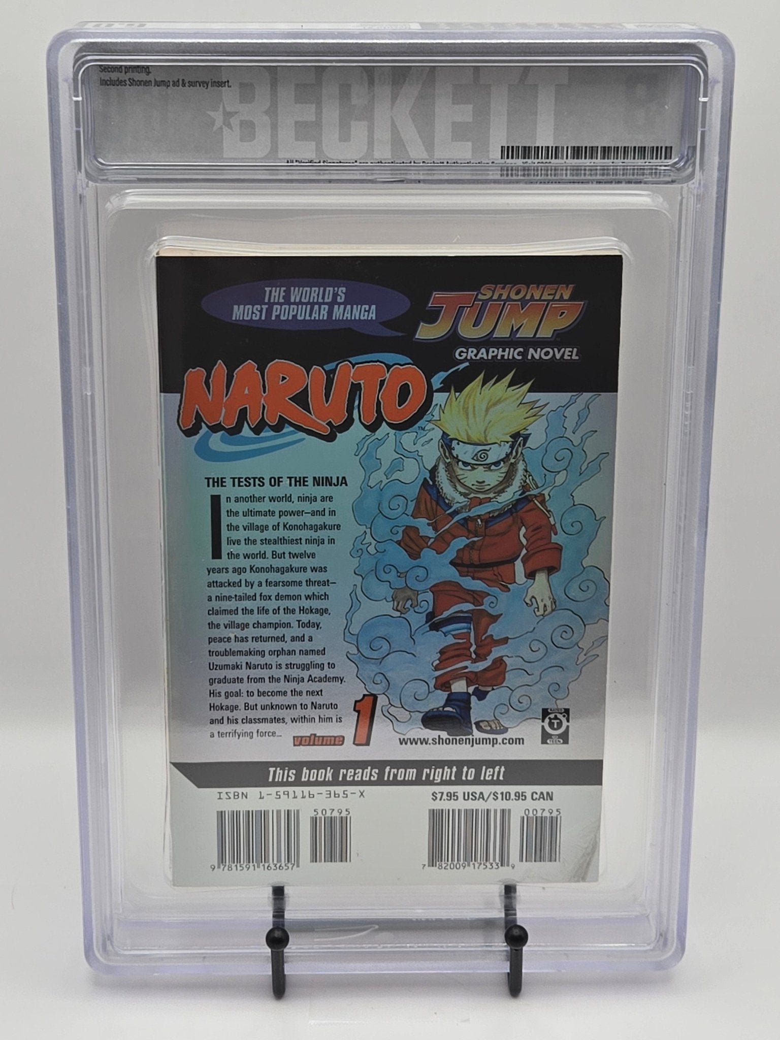 Naruto Vol. 1 Limited Edition 2347/5000 BGS 5 English Graded Manga