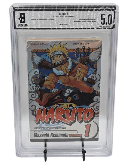 Naruto Vol. 1 Limited Edition 2347/5000 BGS 5 English Graded Manga