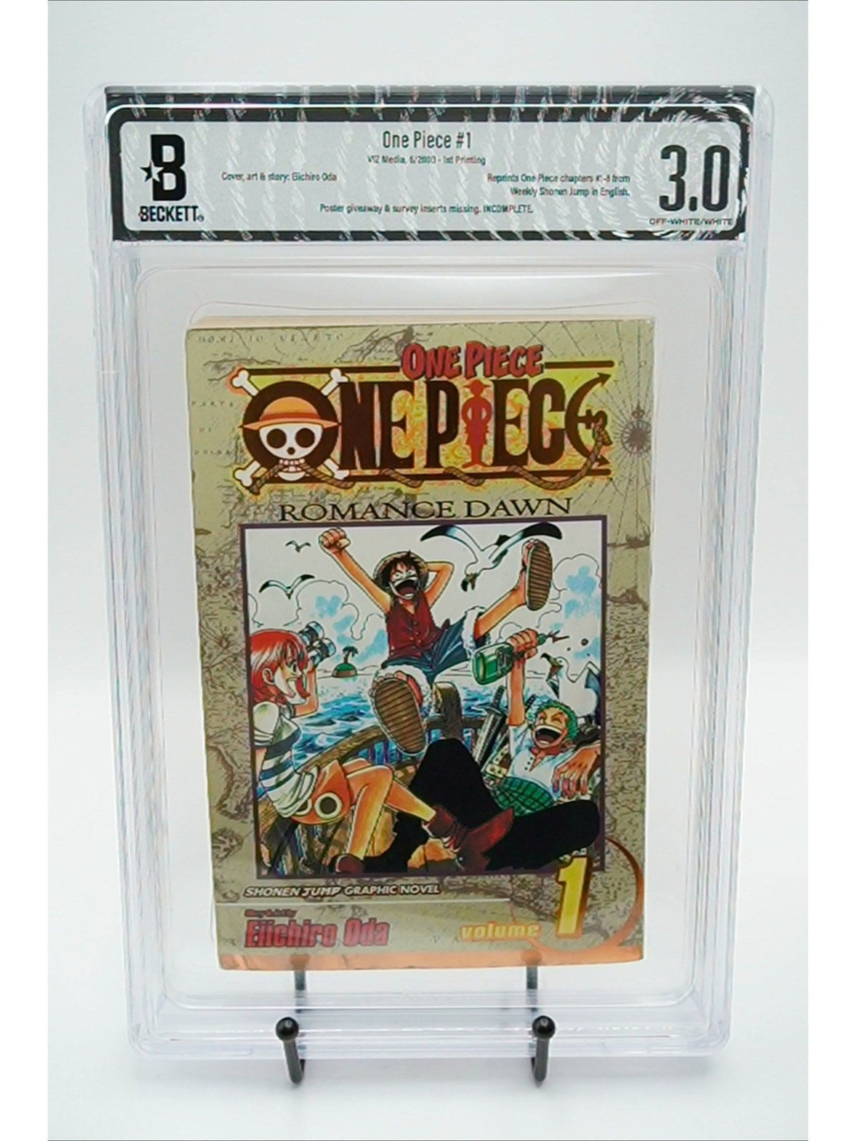 One Piece Vol. 1 BGS 3 English Manga 1st Printing