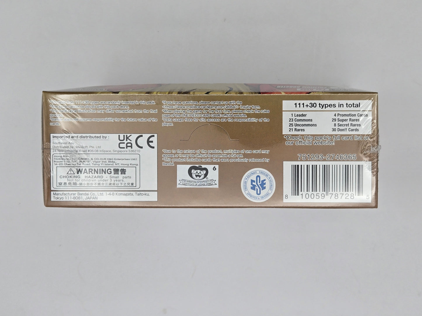 One Piece TCG The Best [PRB-01] Premium Booster Box English Factory Sealed! *For Asia*