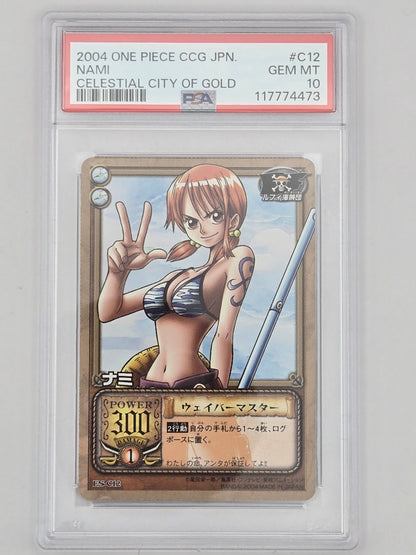 2004 ONE PIECE VINTAGE TCG JPN THE CELESTIAL CITY OF GOLD #C12 NAMI PSA 10