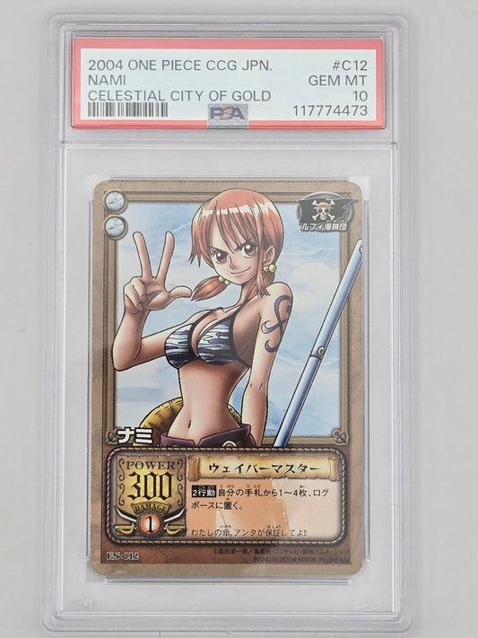 2004 ONE PIECE VINTAGE TCG JPN THE CELESTIAL CITY OF GOLD #C12 NAMI PSA 10