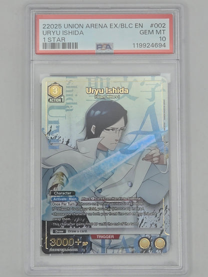 URYU ISHIDA ALT ART 2025 BLEACH UNION ARENA ENGLISH 1 STAR PSA 10