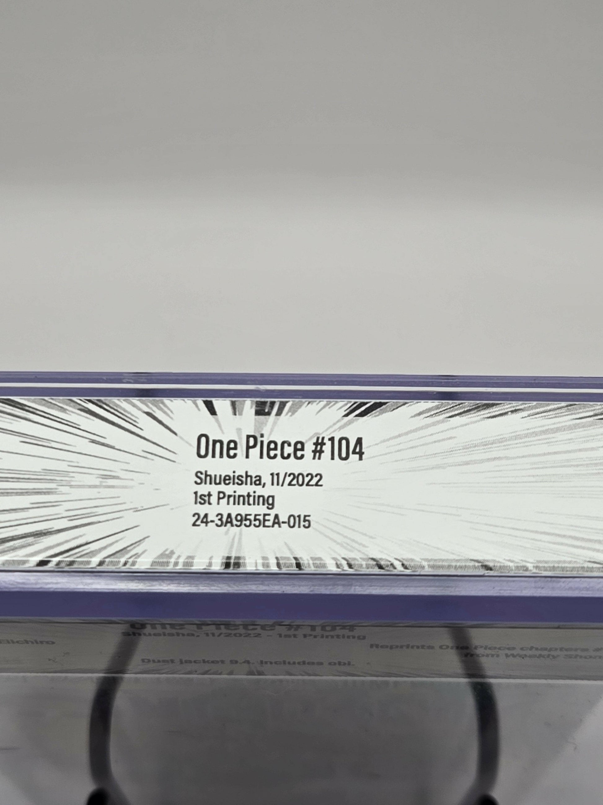 One PIece Vol. 104 BGS 9.8 Japanese Manga w/Obi 1st printing |  West Blue Collectibles.
