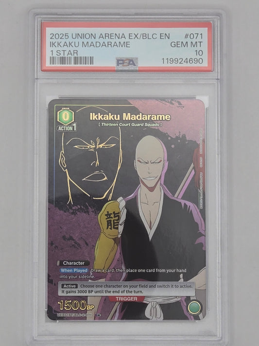 IKKAKU MADARAME ALT ART 2025 BLEACH UNION ARENA ENGLISH 1 STAR PSA 10