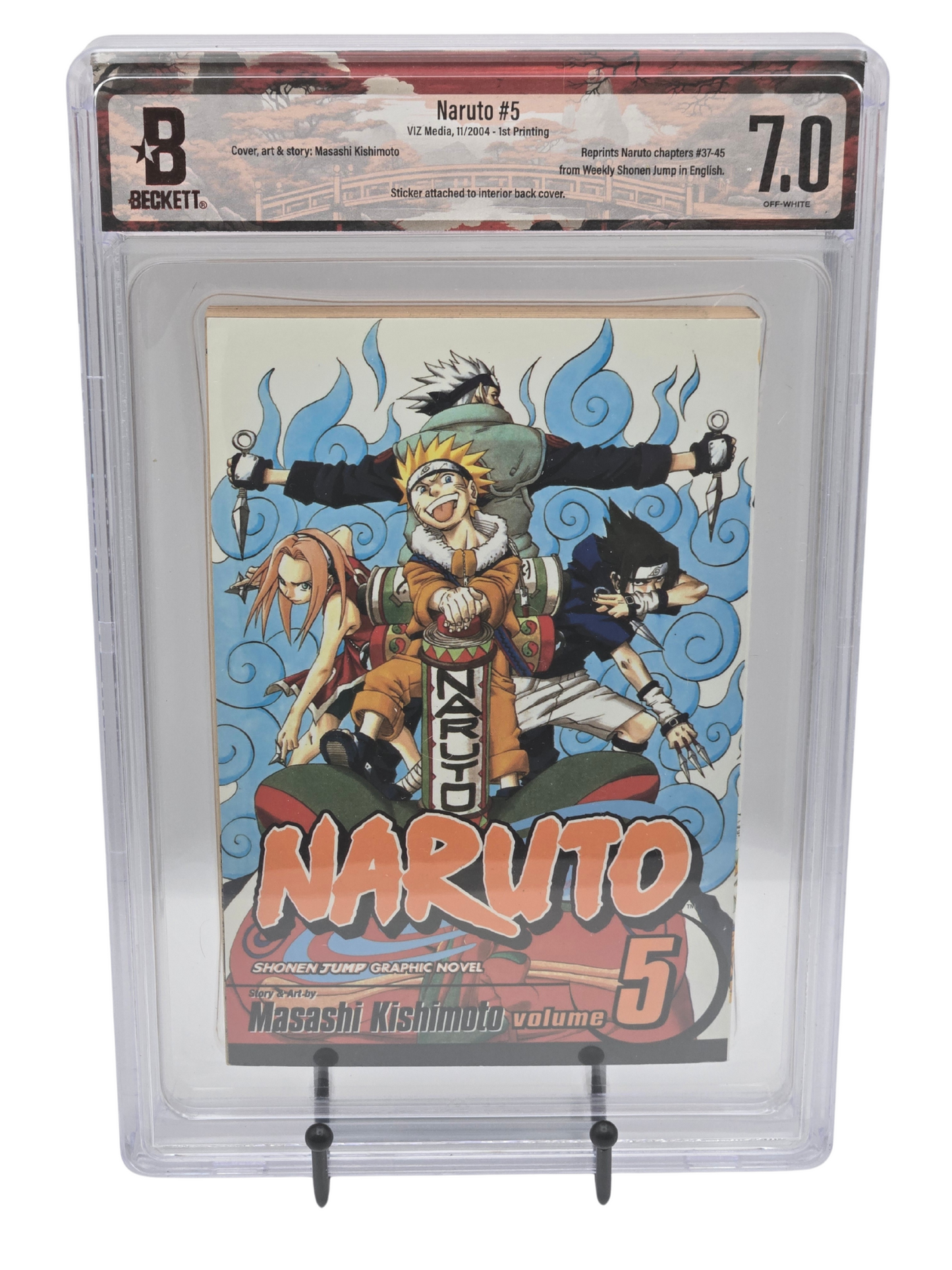 Naruto Vol. 5 BGS 7 English Graded Manga