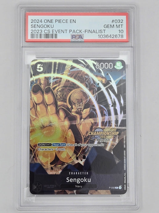 2024 ONE PIECE CHAMP 2023 EVENT PACK FINALIST(TEXTURED) #032 SENGOKU PSA 10