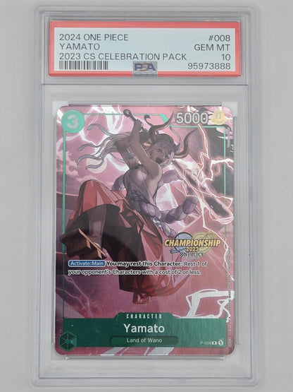 2024 ONE PIECE CHAMP 2023 CELEBRATION PACK #008 YAMATO PSA 10