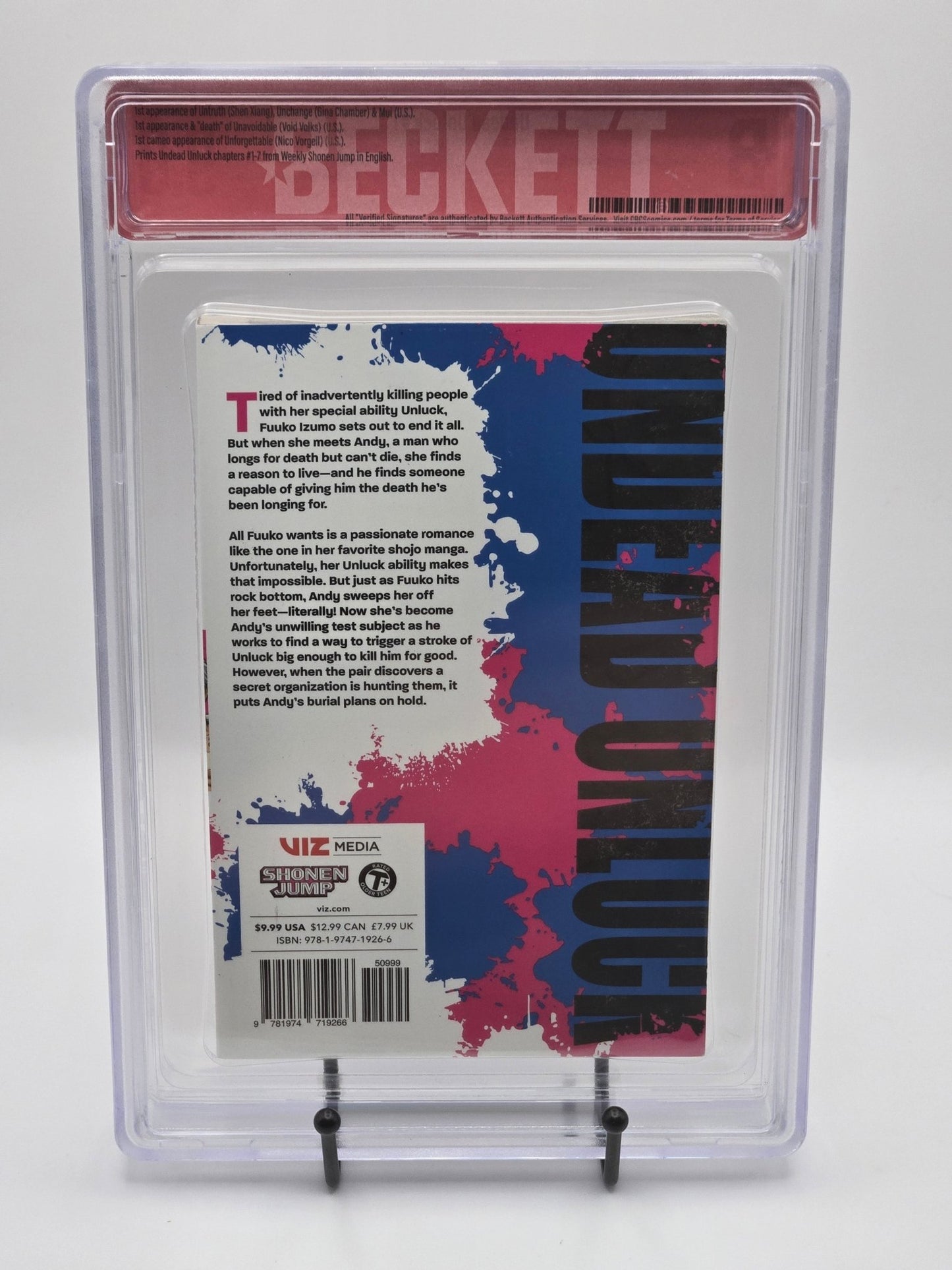 Undead Unluck Vol. 1 BGS 9 English Graded Manga