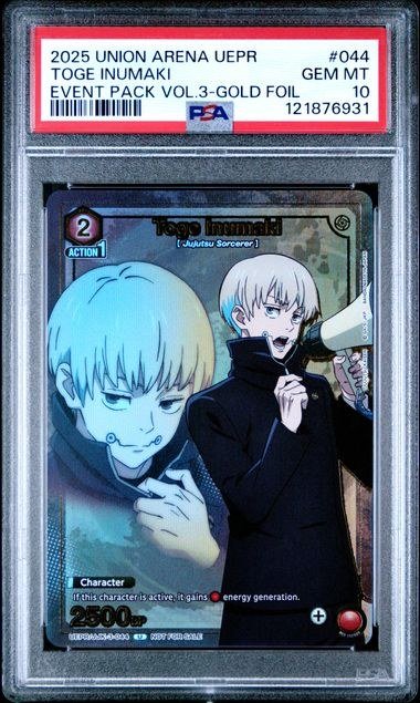 Union Arena Toge Inumaki UEPR-044 Event Pack Vol.3-Gold Foil PSA 10