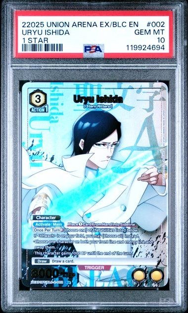 Union Arena Uryu Ishida Bleach Thousand-Year Blood War Vol.2 #002 1 Star PSA 10